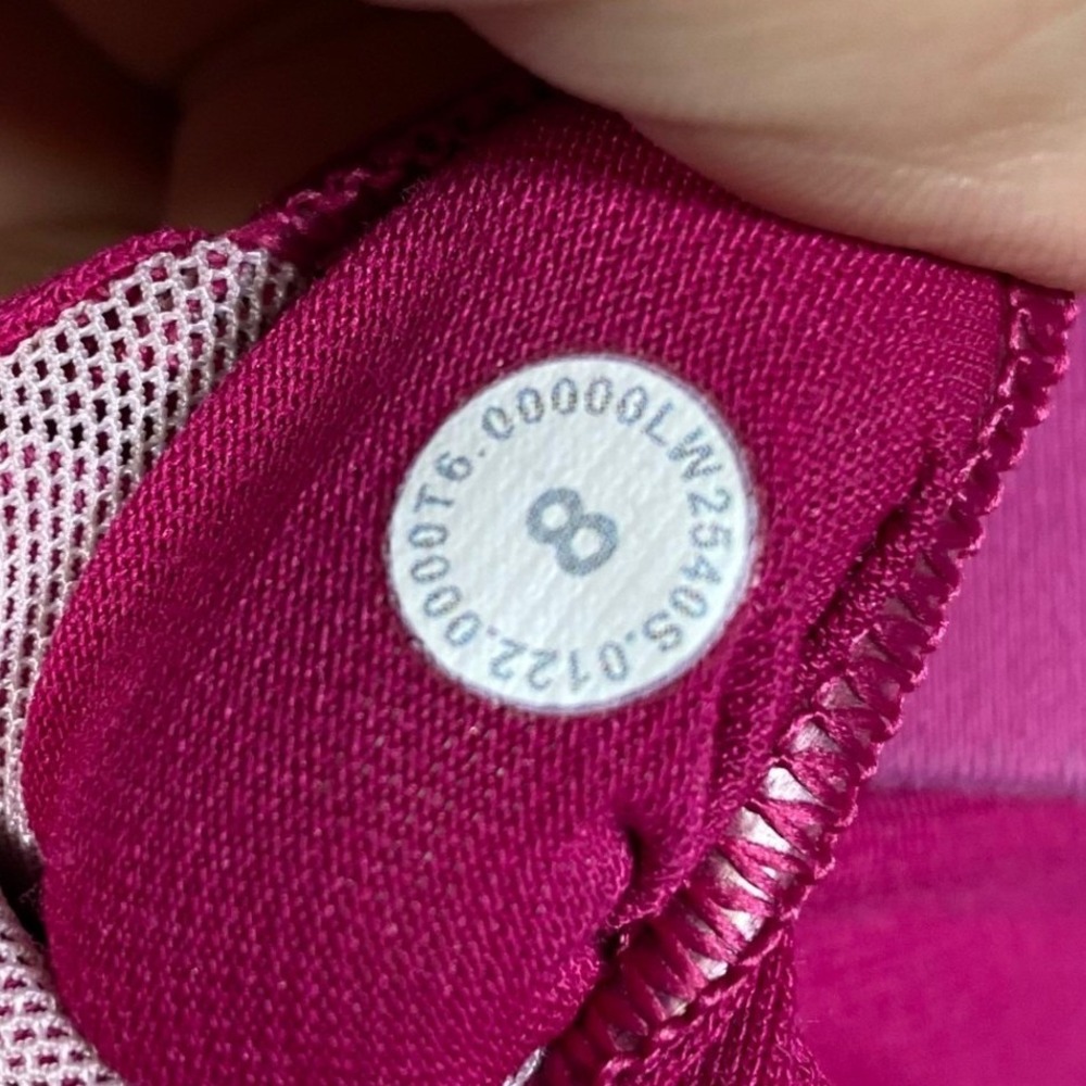 Lululemon Free To Be Serene Sports Bra Pink Size 8 LW2540S Strappy Back - Picture 6 of 7